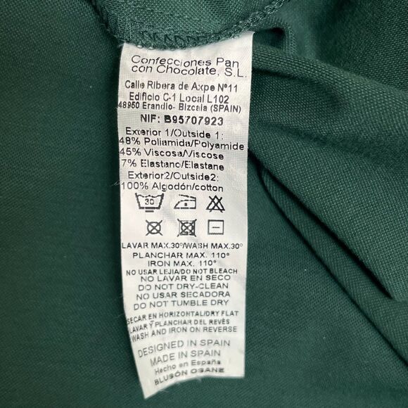 Pan con Chocolate Girls Tunic Top Size 14 Green Long Sleeve Dragon Print Spain - Picture 9 of 9